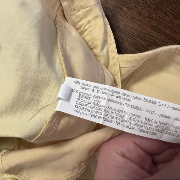 NWT ZARA BUTTER YELLOW BELTED BARREL PANTS L ASYMMETRICAL TIE STREETWEAR - Picture 13 of 14